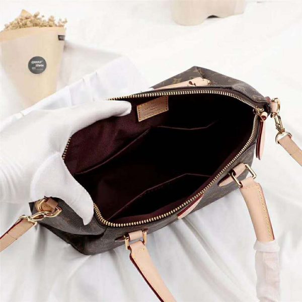 Louis Vuitton LV Women Rivoli MM Handbag in Monogram Coated Canvas-Brown (3)