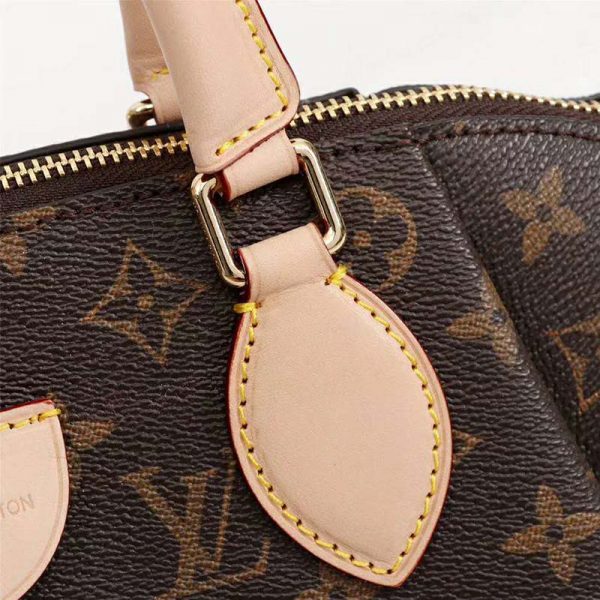 Louis Vuitton LV Women Rivoli MM Handbag in Monogram Coated Canvas-Brown (5)