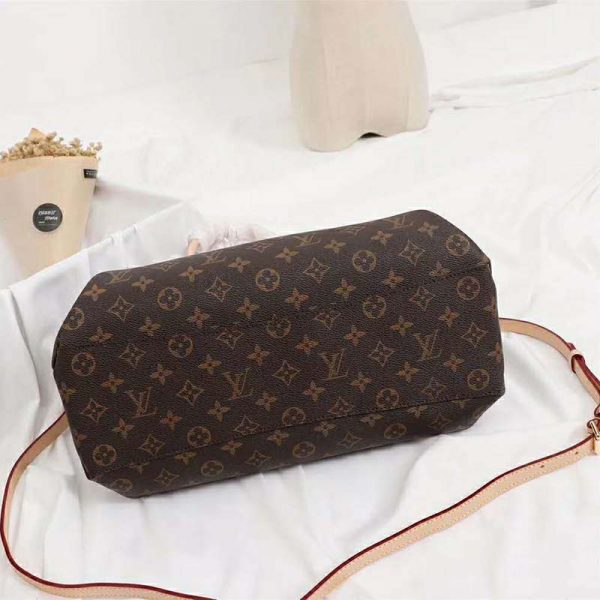 Louis Vuitton LV Women Rivoli MM Handbag in Monogram Coated Canvas-Brown (6)