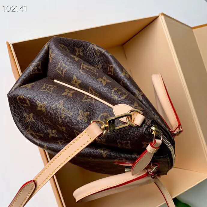 Louis Vuitton Brown Monogram Coated Canvas Rivoli PM Gold Hardware