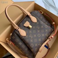 Louis Vuitton LV Women Rivoli PM Handbag in Monogram Coated Canvas-Brown (7)