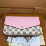 Louis Vuitton LV Women Sarah Wallet in Damier Azur Canvas-Pink – Image 2