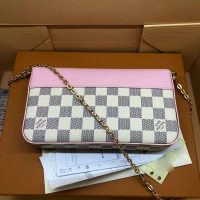 Louis Vuitton LV Women Sarah Wallet in Damier Azur Canvas-Pink