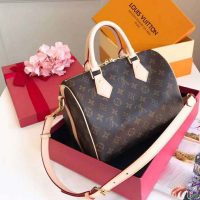 Louis Vuitton LV Women Speedy Bandoulière 25 in Signature Monogram Canvas-Brown (1)