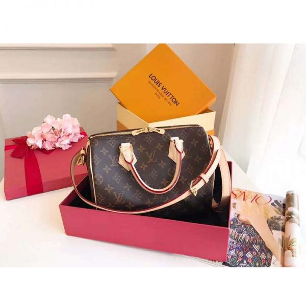 Louis Vuitton LV Women Speedy Bandoulière 25 in Signature Monogram Canvas-Brown (5)