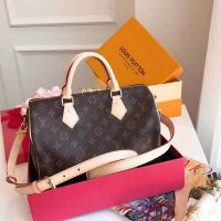 Louis Vuitton LV Women Speedy Bandoulière 30 in Signature Monogram Canvas-Brown (1)