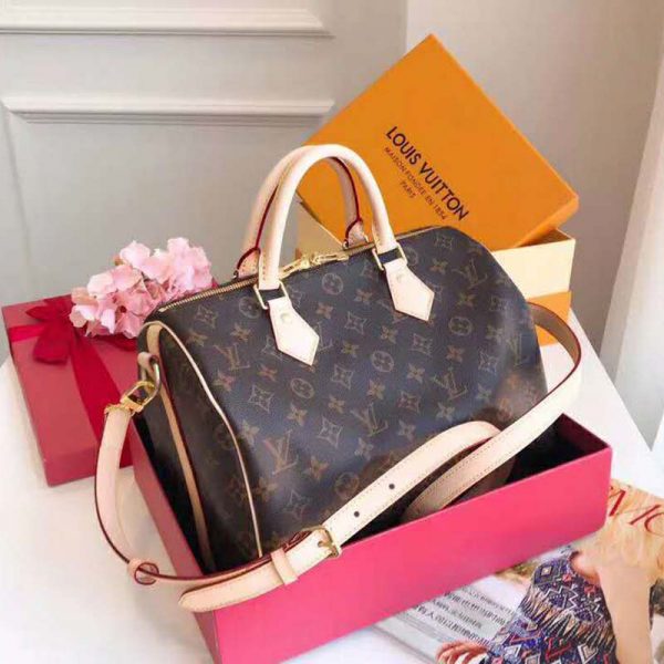 Louis Vuitton LV Women Speedy Bandoulière 30 in Signature Monogram Canvas-Brown (3)