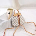 Louis Vuitton LV Women Sperone BB Backpack in Damier Azur Canvas-Beige - Image 3