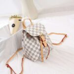 Louis Vuitton LV Women Sperone BB Backpack in Damier Azur Canvas-Beige - Image 4