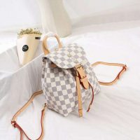 Louis Vuitton LV Women Sperone BB Backpack in Damier Azur Canvas-Beige