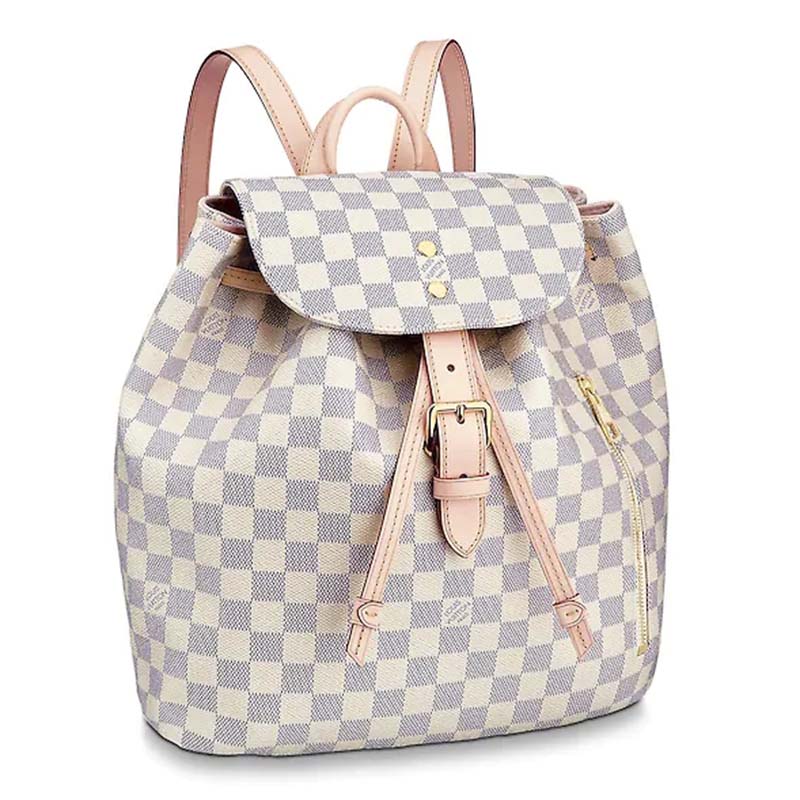 LOUIS VUITTON SPERONE BACKPACK DAMIER CANVAS AZUR N41578 CANVAS BACKPACK  Beige Cloth ref.383446 - Joli Closet