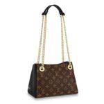 Louis Vuitton LV Women Surene BB Handbag in Monogram Canvas and Grained Calf Leather-Black