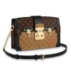 Louis Vuitton LV Women Trunk Clutch Handbag in Monogram and Monogram Reverse Canvas