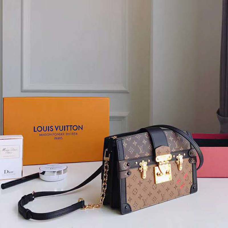 Louis Vuitton Monogram Reverse Canvas Trunk Clutch Bag