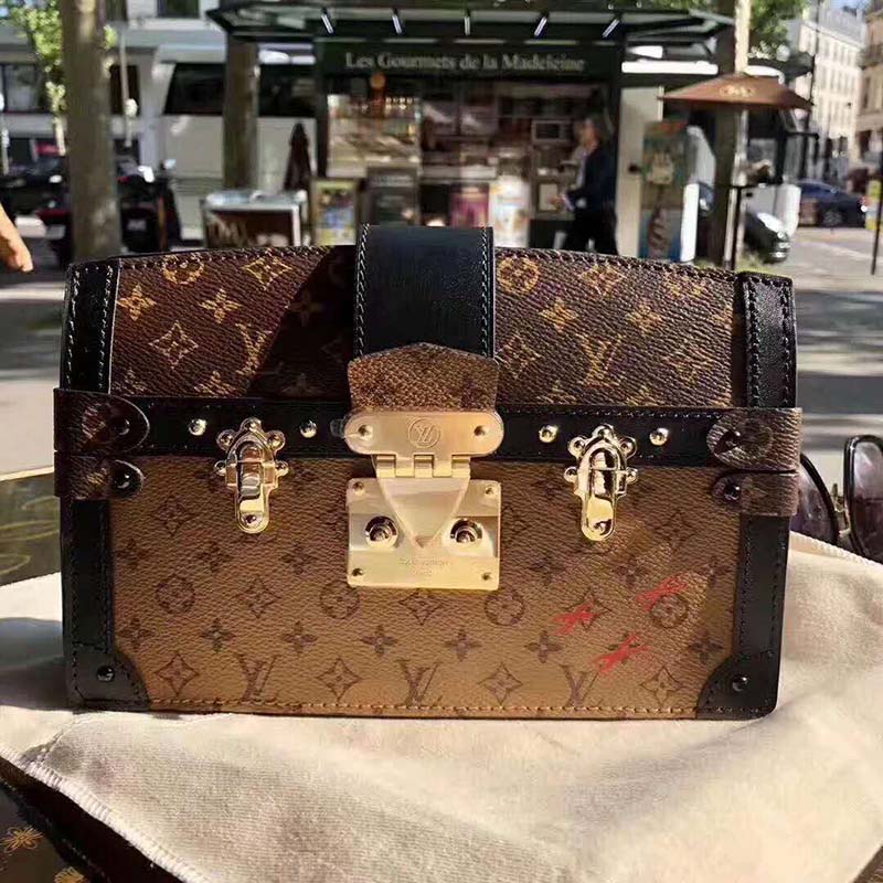 Louis Vuitton Monogram Reverse Canvas Trunk Clutch Bag - Yoogi's Closet