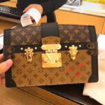 Louis Vuitton LV Women Trunk Clutch Handbag in Monogram and Monogram Reverse Canvas - Image 4