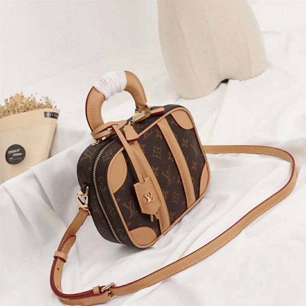 Louis Vuitton LV Women Valisette BB Handbag in Monogram Canvas-Brown (3)