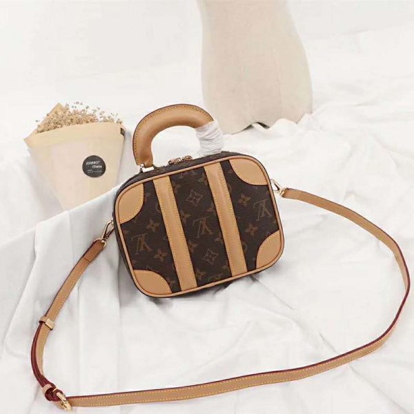 Louis Vuitton LV Women Valisette BB Handbag in Monogram Canvas-Brown (8)