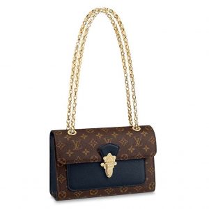 Louis Vuitton LV Women Victoire Chain Bag in Monogram Coated Canvas-Navy