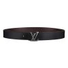 Louis Vuitton Men LV Initiales 40mm Reversible Belt in Calf Leather-Black