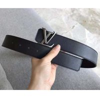 Louis Vuitton Men LV Initiales 40mm Reversible Belt in Calf Leather-Black (1)