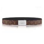 Ceinture réversible Louis Vuitton pour homme LV Neo Inventeur 40 mm en toile Monogram - Marron