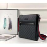 Gucci GG Men GG Black Messenger Bag Supreme Canvas-Grey – Image 3