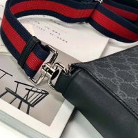 Gucci GG Men GG Black Messenger Bag Supreme Canvas-Grey