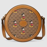 Gucci GG Unisex Disney x Gucci Round Shoulder Bag-Brown