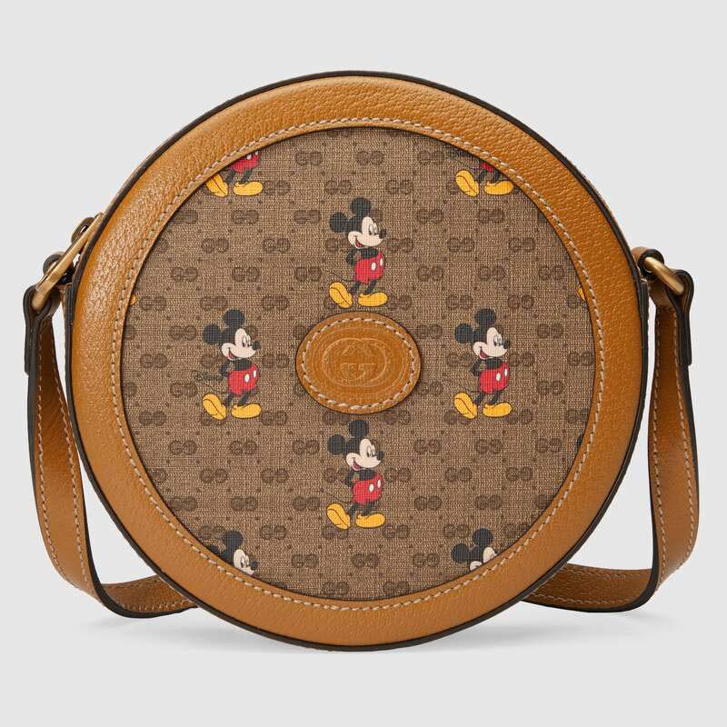 Gucci GG Unisex Disney x Gucci Round Shoulder BagBrown