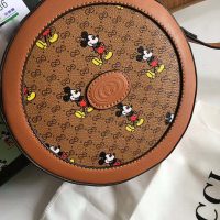 Gucci GG Unisex Disney x Gucci Round Shoulder Bag-Brown