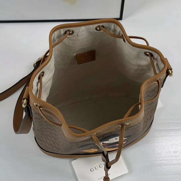 Gucci GG Unisex Disney x Gucci Small Bucket Bag GG Supreme Canvas (6)