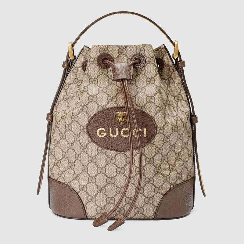 Gucci GG Unisex Neo Vintage GG Supreme Backpack-Brown - LULUX