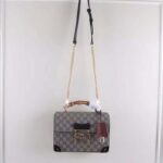 Gucci GG Women Padlock GG Small Bamboo Shoulder Bag Beige - Image 2