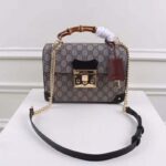 Gucci GG Women Padlock GG Small Bamboo Shoulder Bag Beige - Image 3