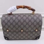 Gucci GG Women Padlock GG Small Bamboo Shoulder Bag Beige - Image 6