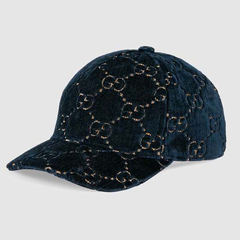 Gucci Unisex GG Velvet Baseball Cap Hat 