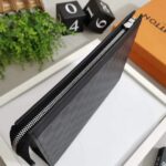 Louis Vuitton LV Men Pochette Voyage MM Damier Graphite Canvas-Grey - Image 5