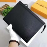 Louis Vuitton LV Men Pochette Voyage in Deep-Dyed Taiga Leather – Image 6