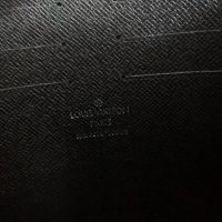 Louis Vuitton LV Men Pochette Voyage in Deep-Dyed Taiga Leather