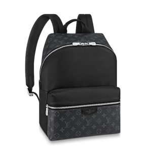 Louis Vuitton LV Unisex Discovery Backpack PM Monogram Canvas Taiga Leather-Black