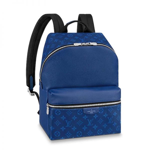Louis Vuitton LV Unisex Discovery Backpack PM Monogram Canvas Taiga Leather-Bluekpack PM Monogram Canvas Ta (16)