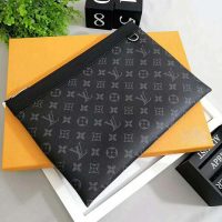 Louis Vuitton LV Unisex Discovery Pochette Supple Monogram Eclipse Canvas