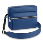 Louis Vuitton LV Unisex Outdoor Messenger PM Taiga Cowhide Leather-Blue