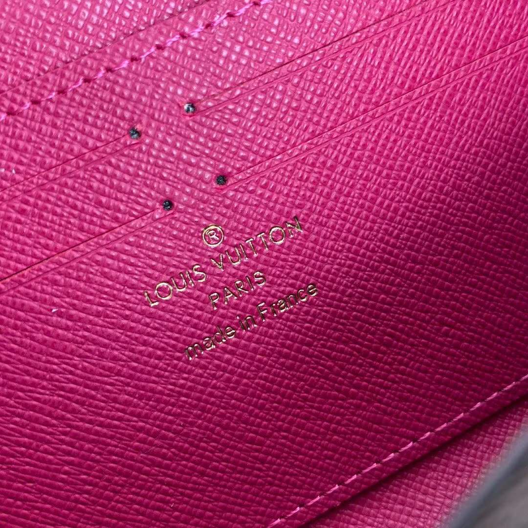 Louis Vuitton Clemence Wallet Monogram Blooming Flowers Hot Pink