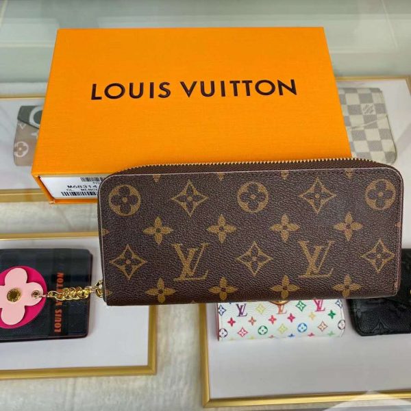Louis Vuitton LV Women Clémence Wallet in Monogram Canvas-Brown (2)