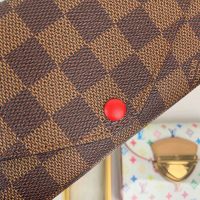 Louis Vuitton LV Women Joséphine Wallet Damier Ebene Canvas-Brown