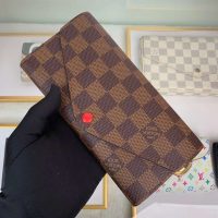 Louis Vuitton LV Women Joséphine Wallet Damier Ebene Canvas-Brown