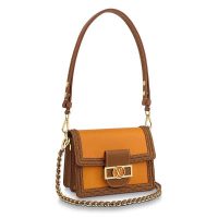 Louis Vuitton LV Women Mini Dauphine Epi Grained Cowhide Leather-Brown