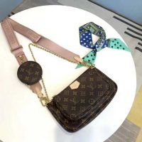 Louis Vuitton LV Women Multi-Pochette Accessoires Bag Monogram Canvas-Pink